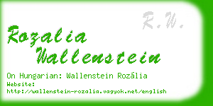 rozalia wallenstein business card